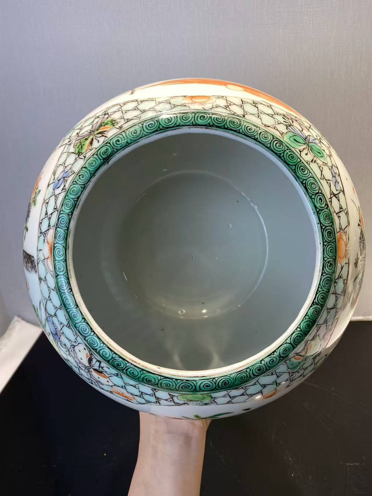 五彩锦鸡开窗喜鹊登梅大笔洗