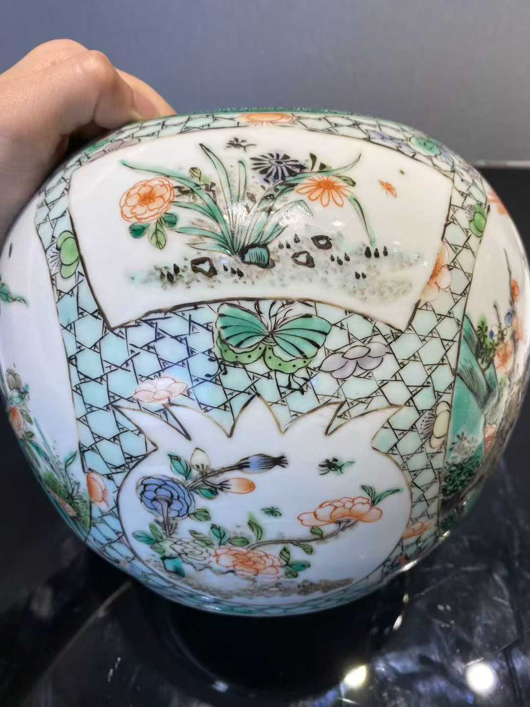 五彩锦鸡开窗喜鹊登梅大笔洗