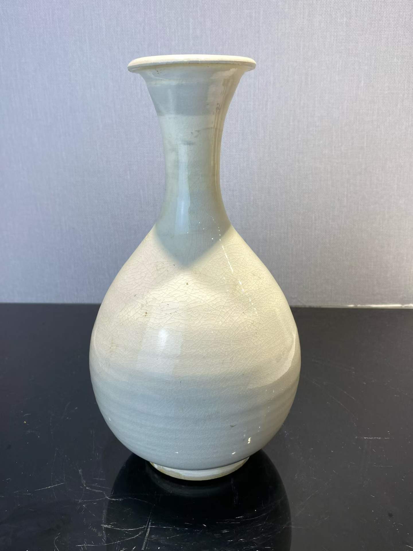 磁州窑白釉玉壶春瓶