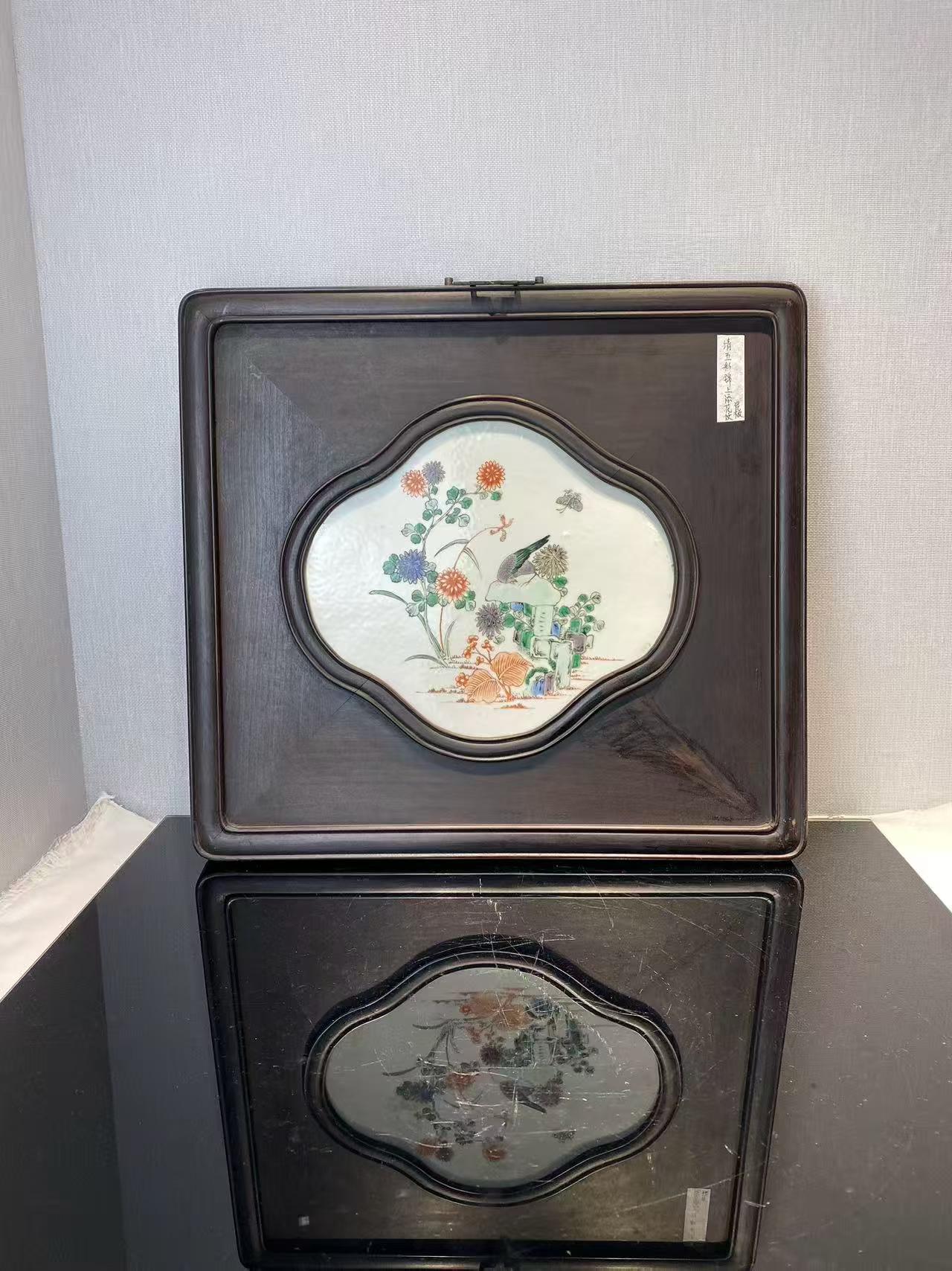 五彩锦上添花瓷板