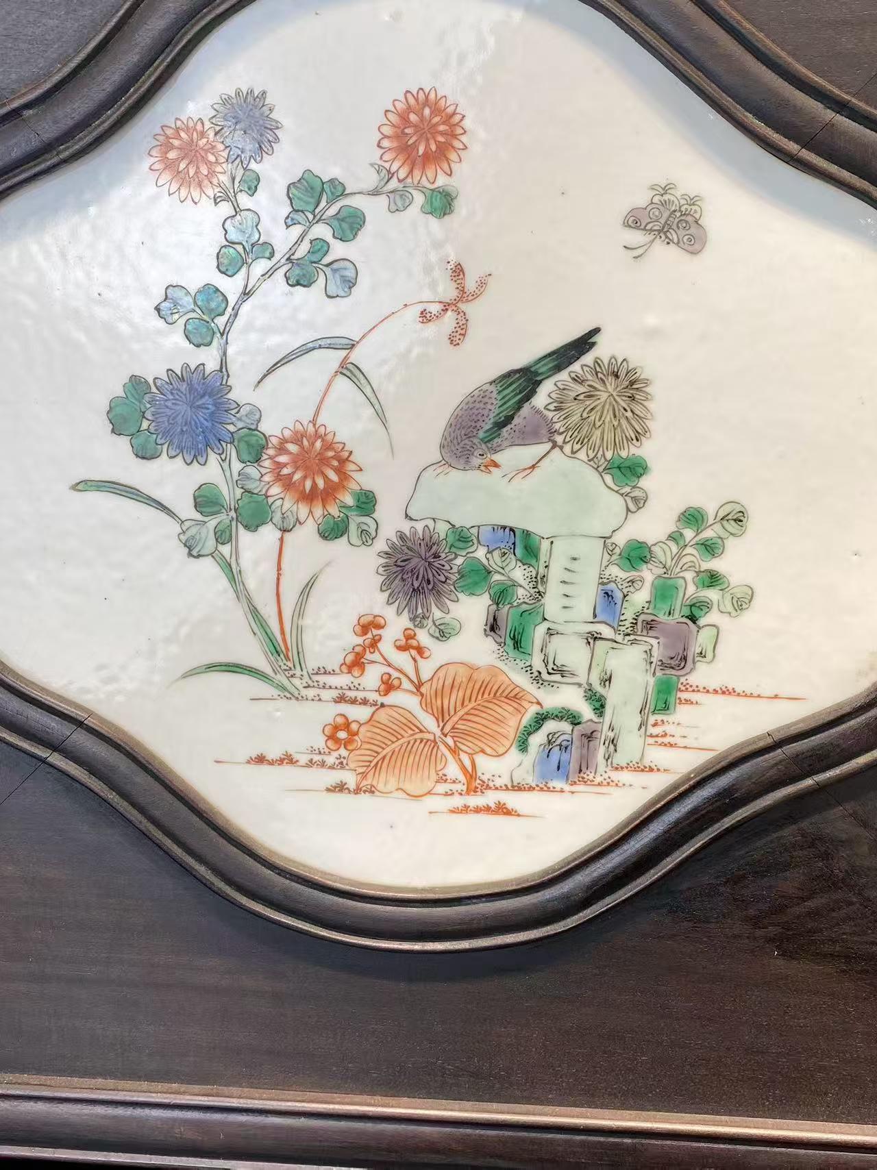 五彩锦上添花瓷板