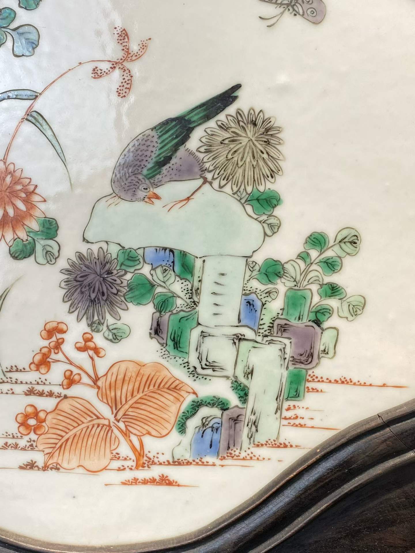 五彩锦上添花瓷板