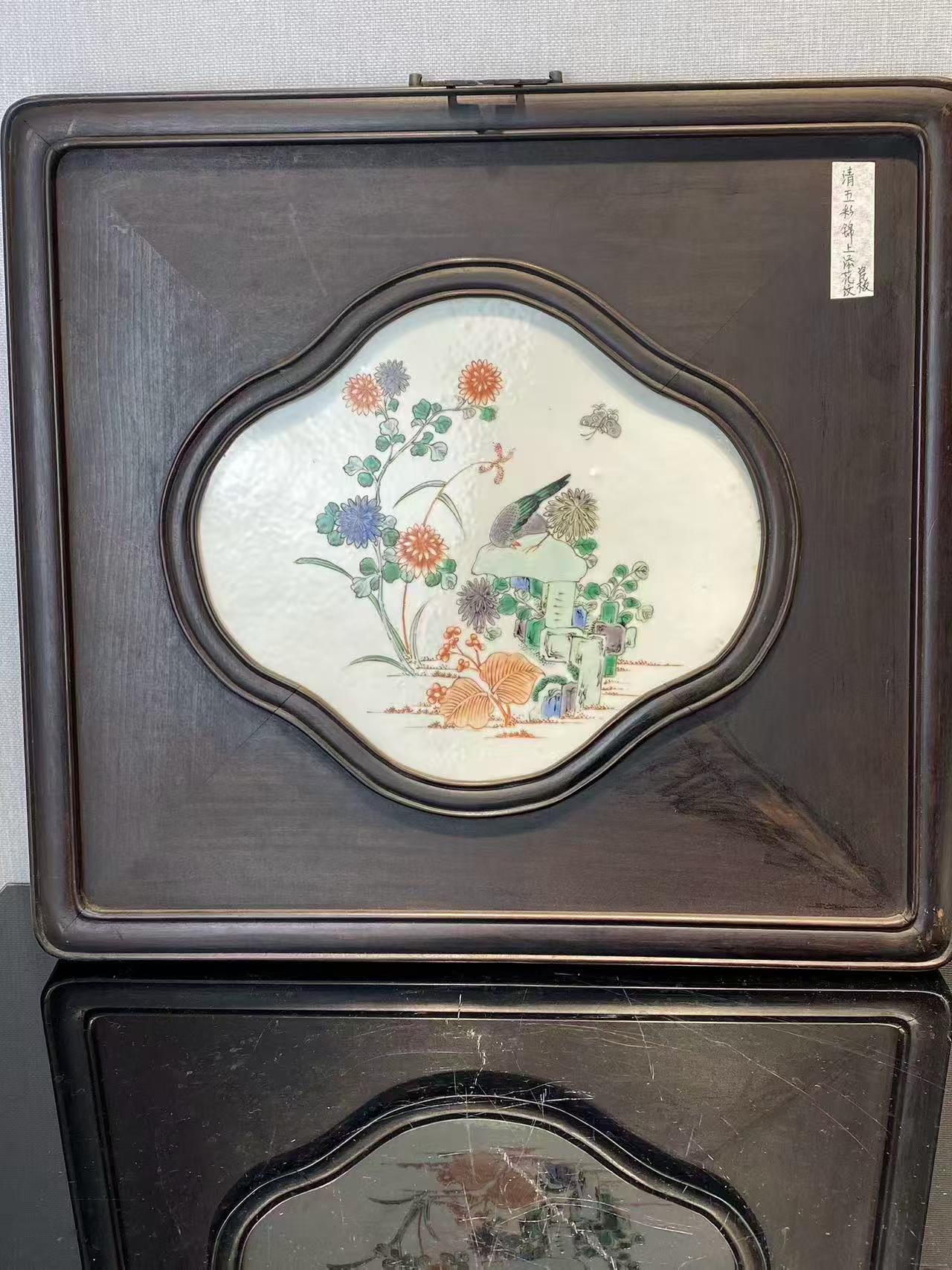 五彩锦上添花瓷板