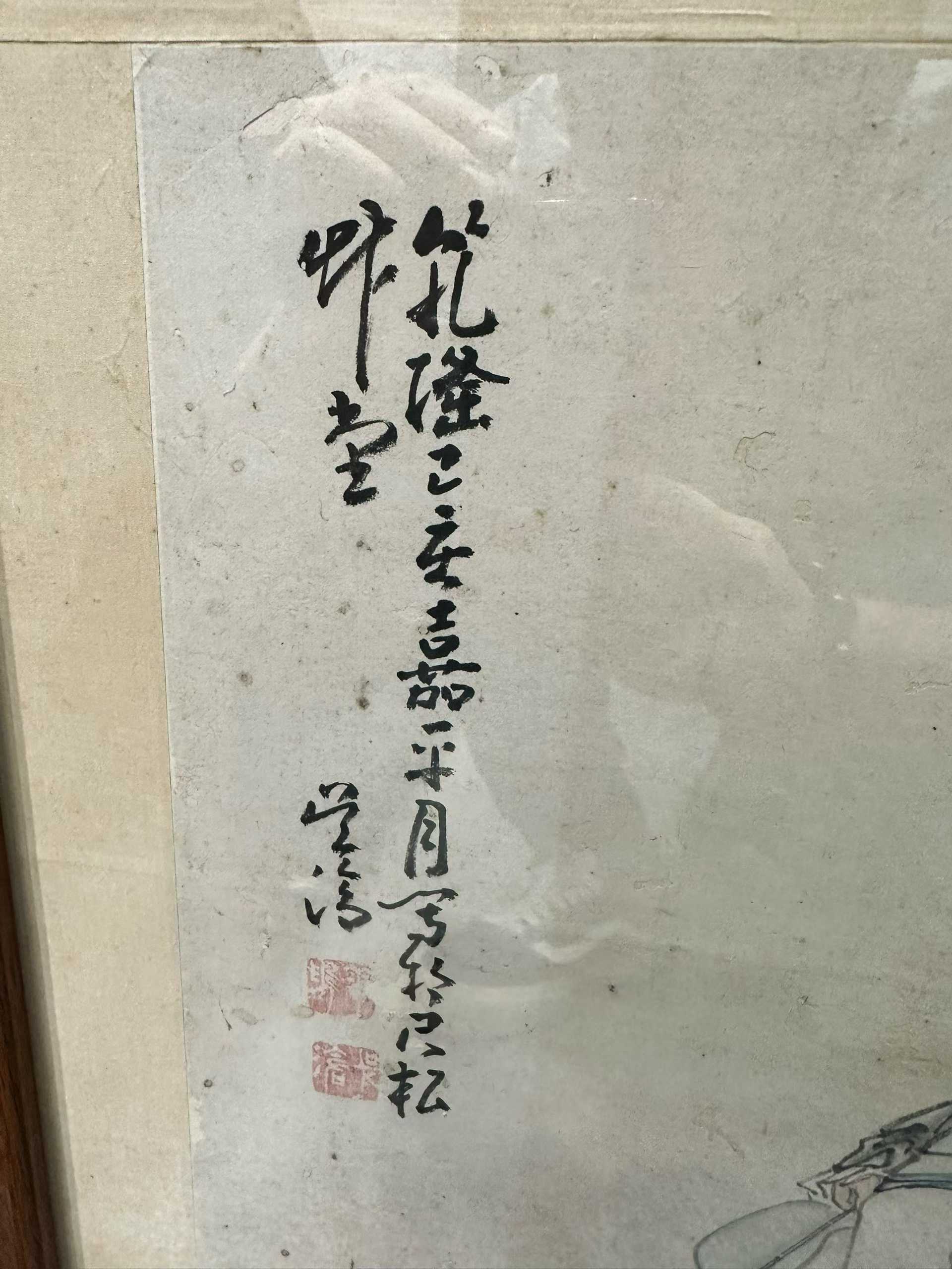 纸本人物故事诗句字画两张