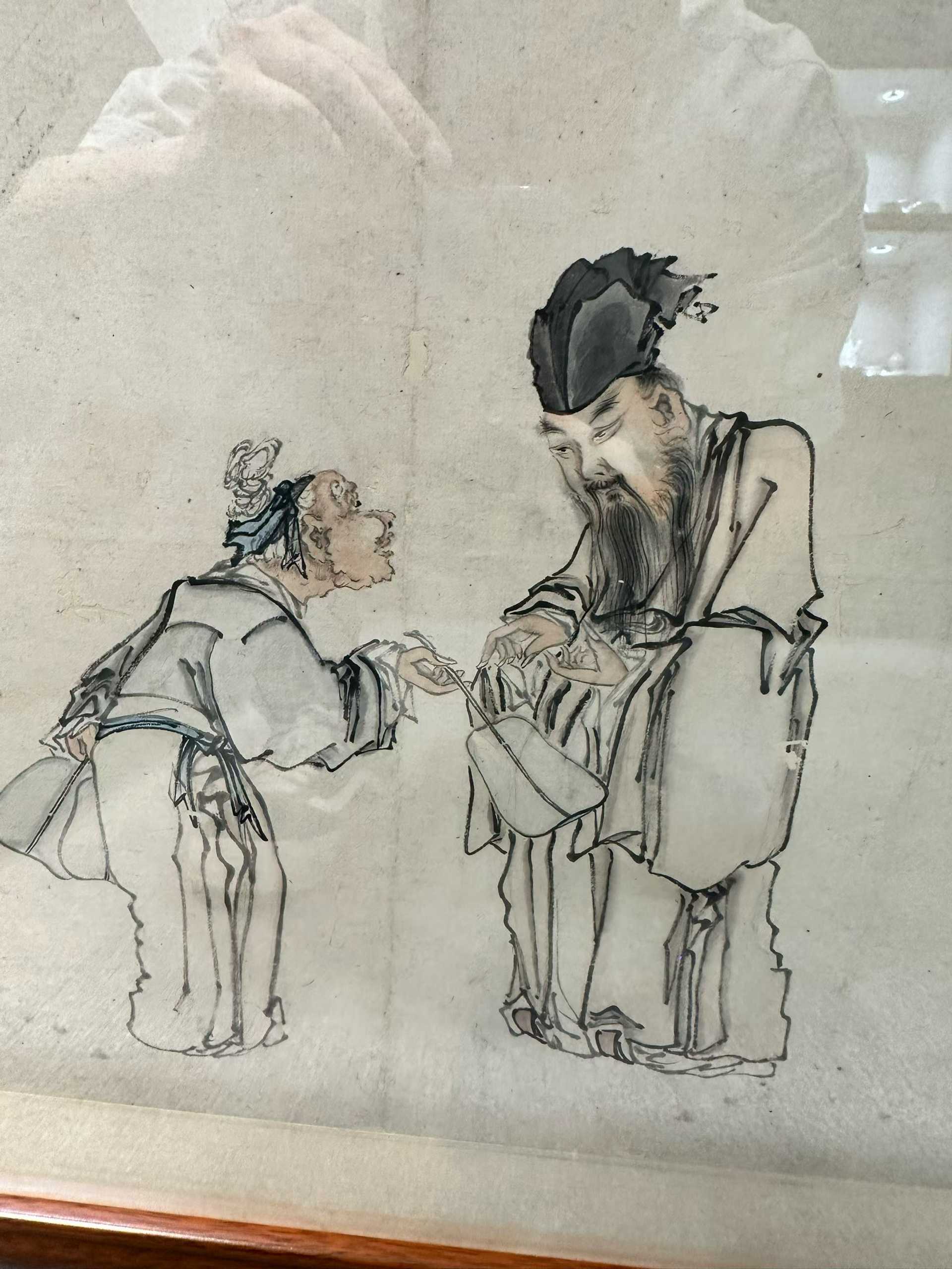 纸本人物故事诗句字画两张