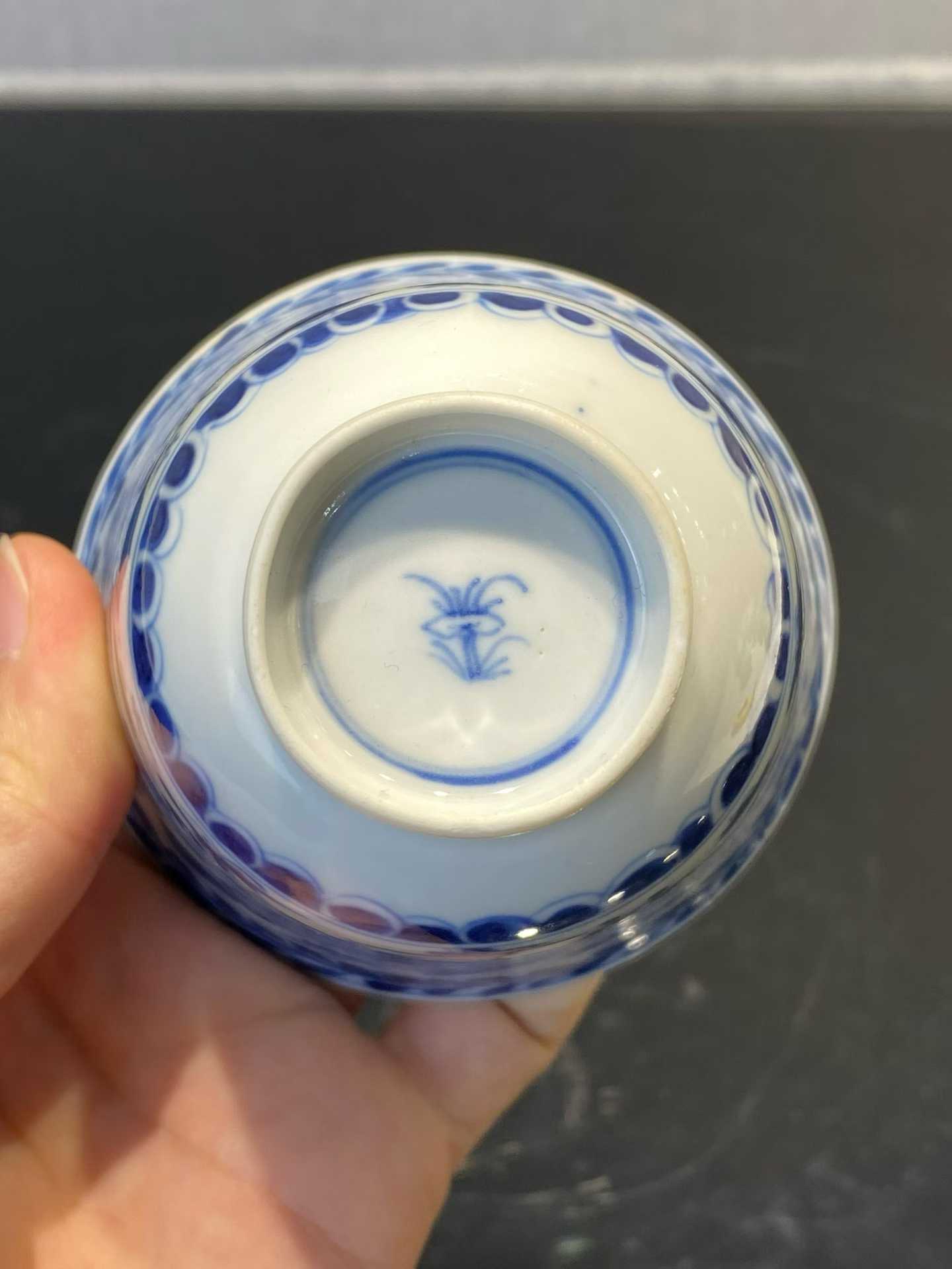 青花花鸟纹铃铛杯