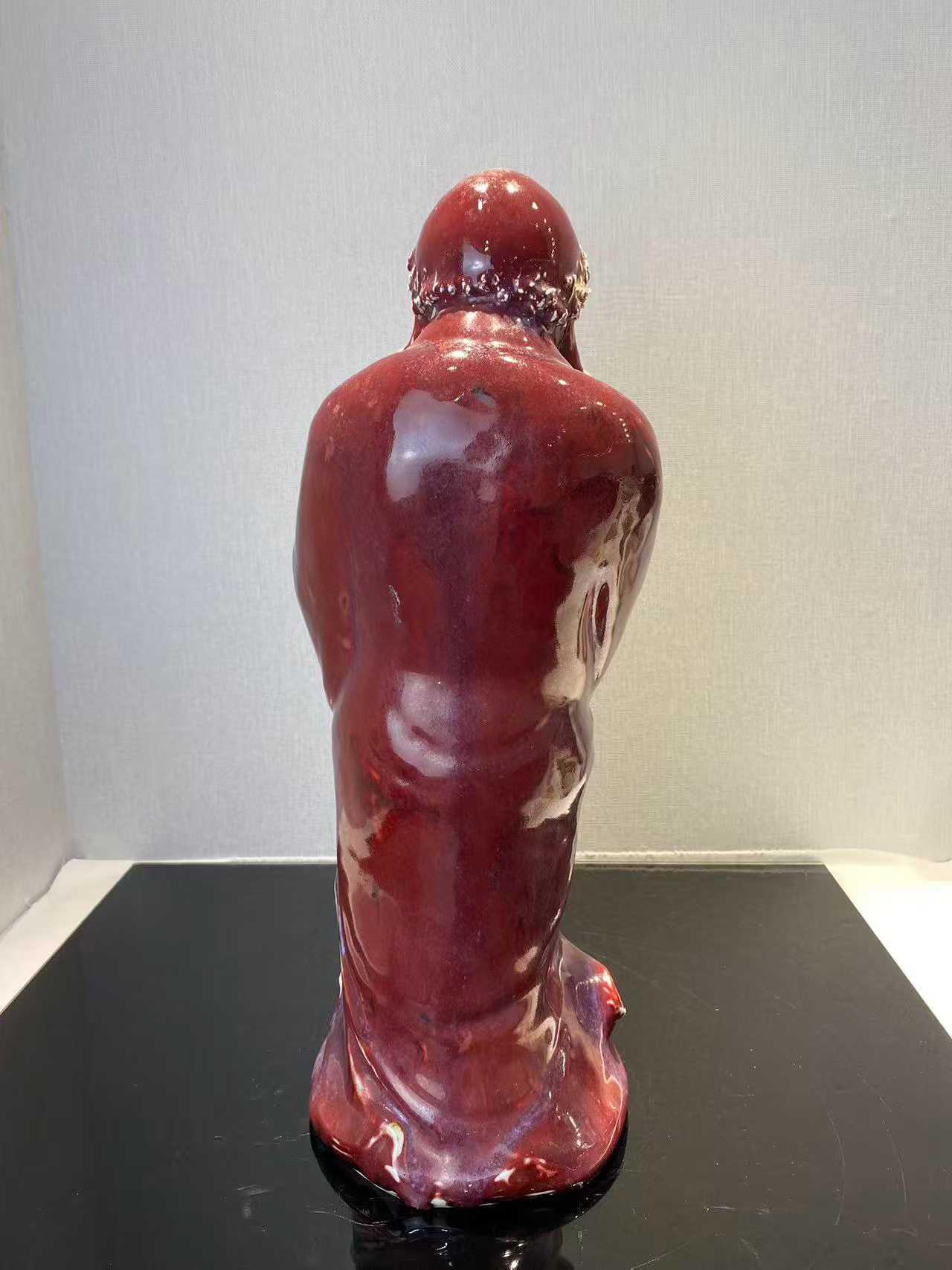 窑变釉达摩塑像 款：福建会馆