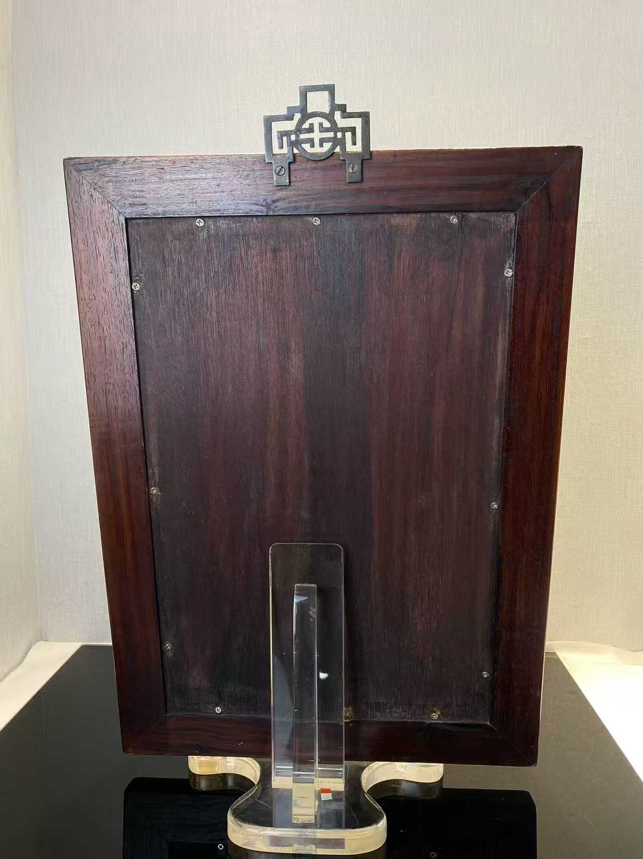 浅绛彩高士山水诗文瓷板画