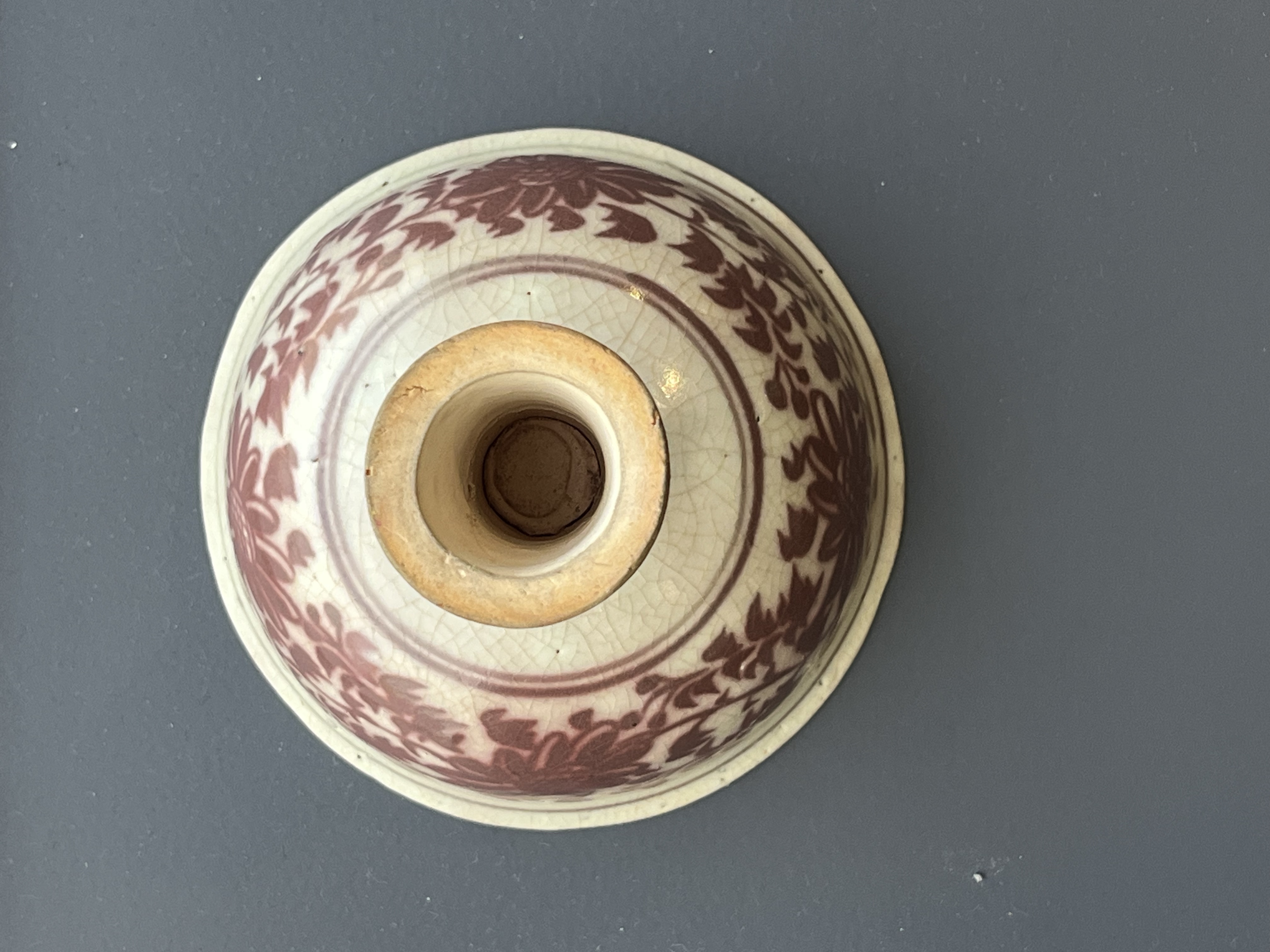 明釉里红高足碗