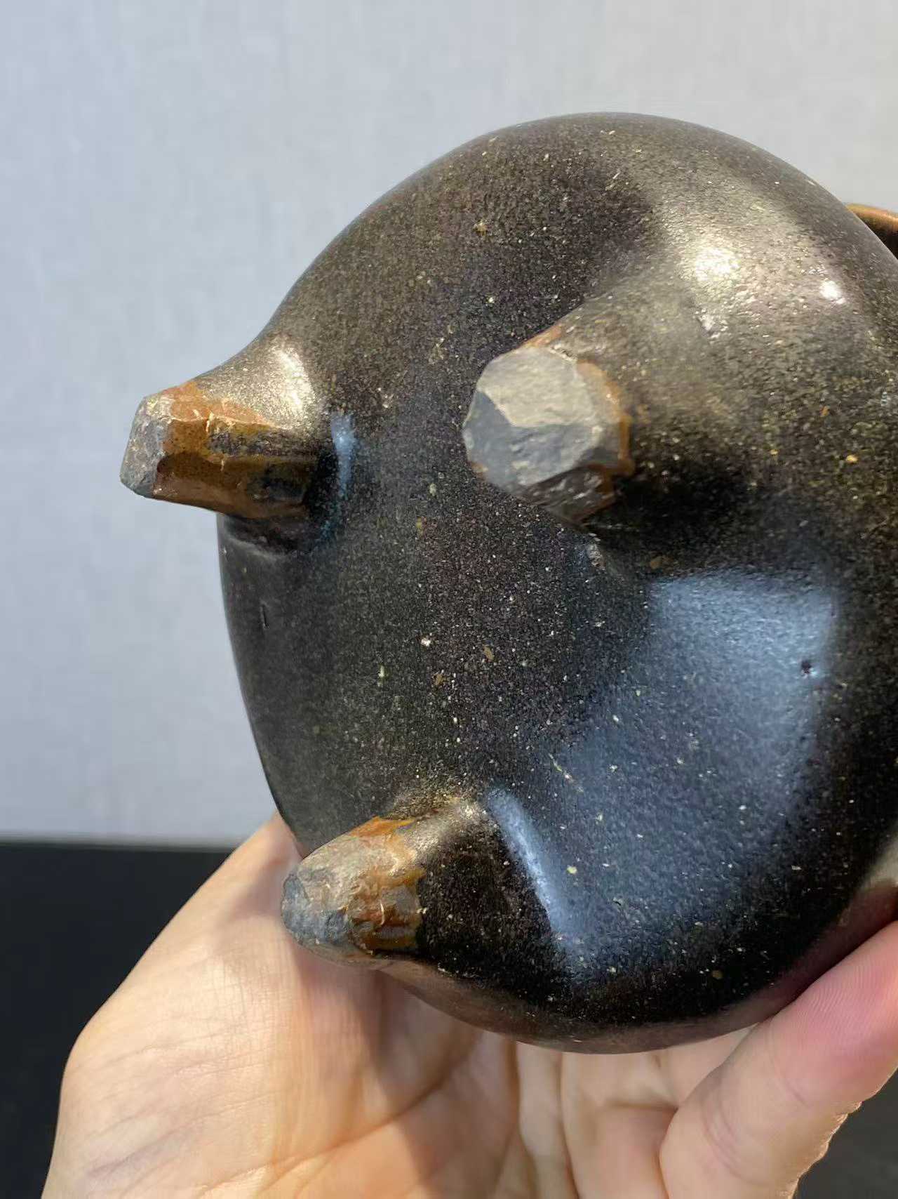 黑釉三足釉三足炉鬲炉