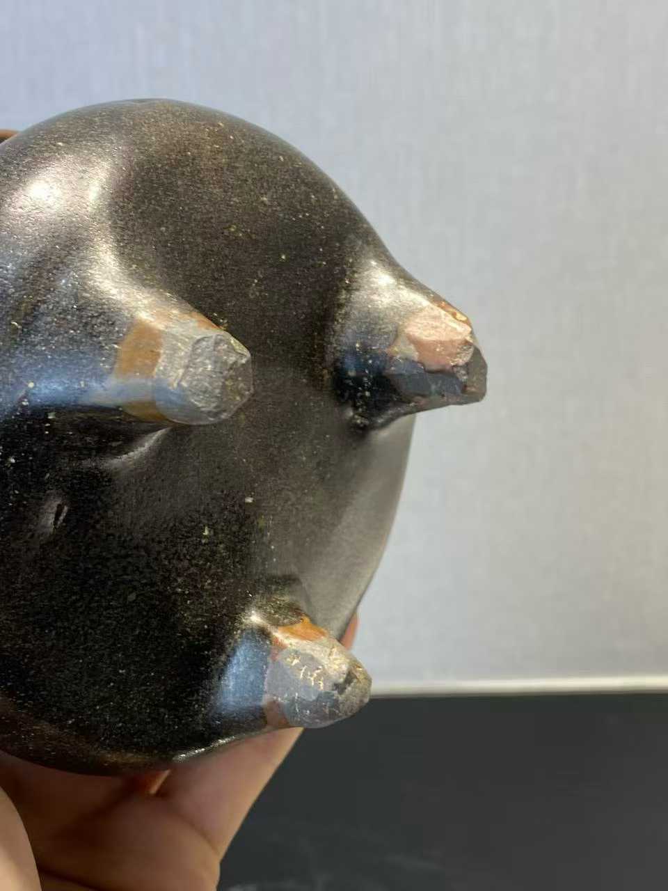 黑釉三足釉三足炉鬲炉