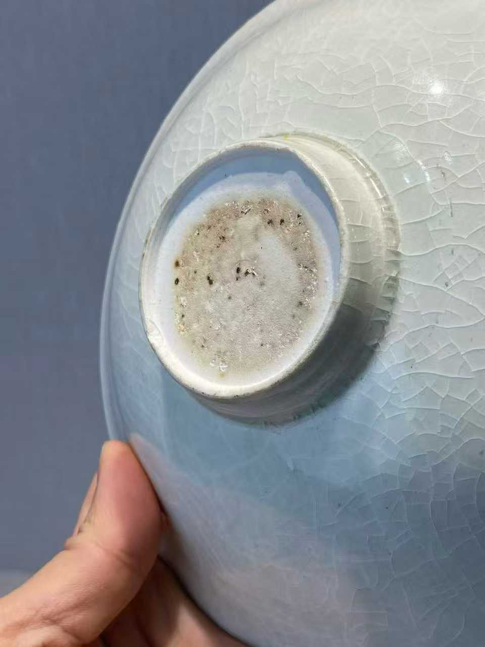 湖田窑青白釉盘一对