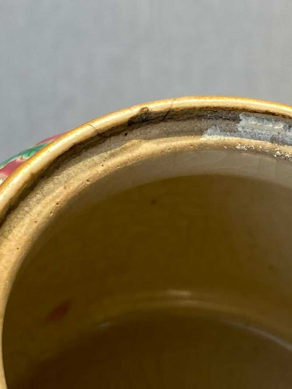 胭脂红地粉彩折枝花卉纹茶壶  款：咸丰年制