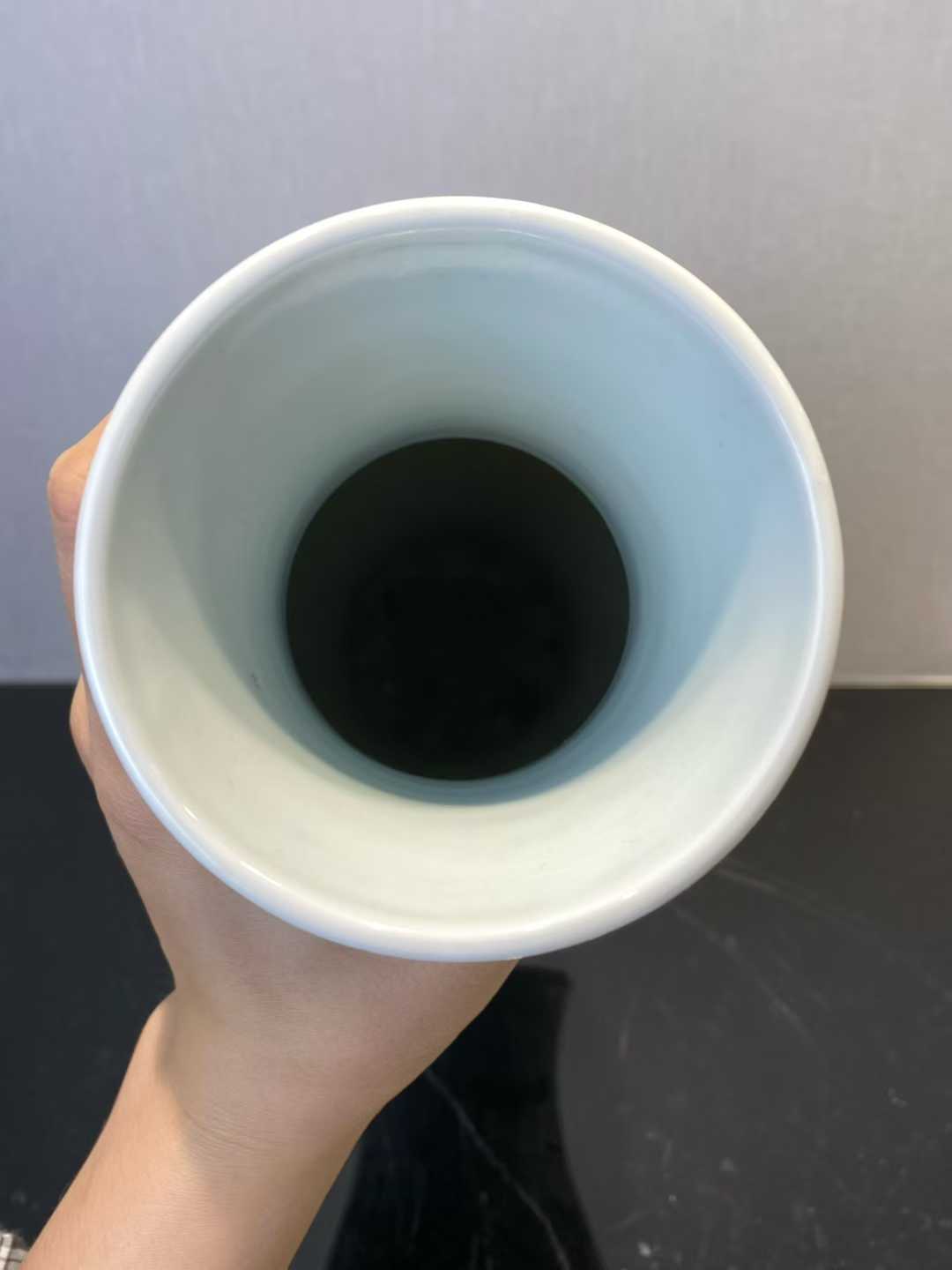 五彩渔樵耕读图观音瓶一对