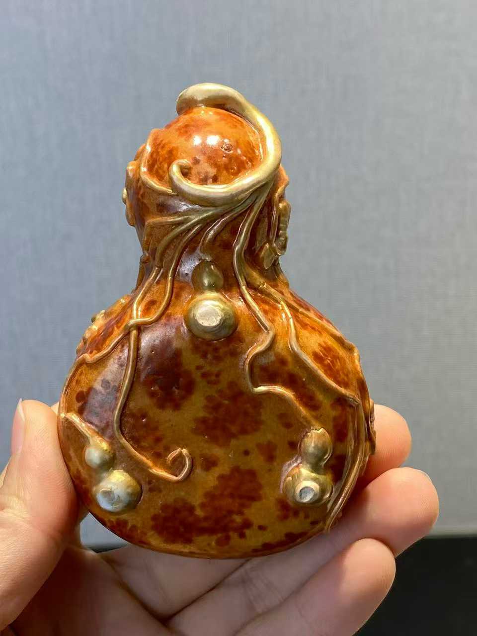 粉彩癞瓜葫芦形水洗