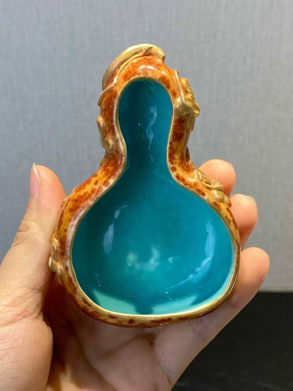 粉彩癞瓜葫芦形水洗