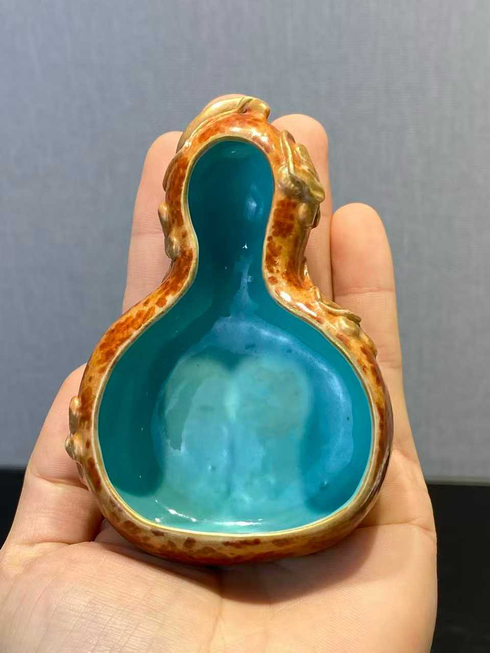 粉彩癞瓜葫芦形水洗