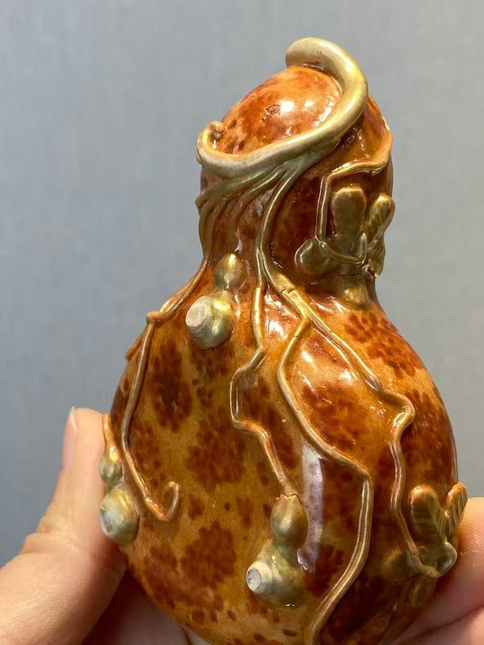 粉彩癞瓜葫芦形水洗