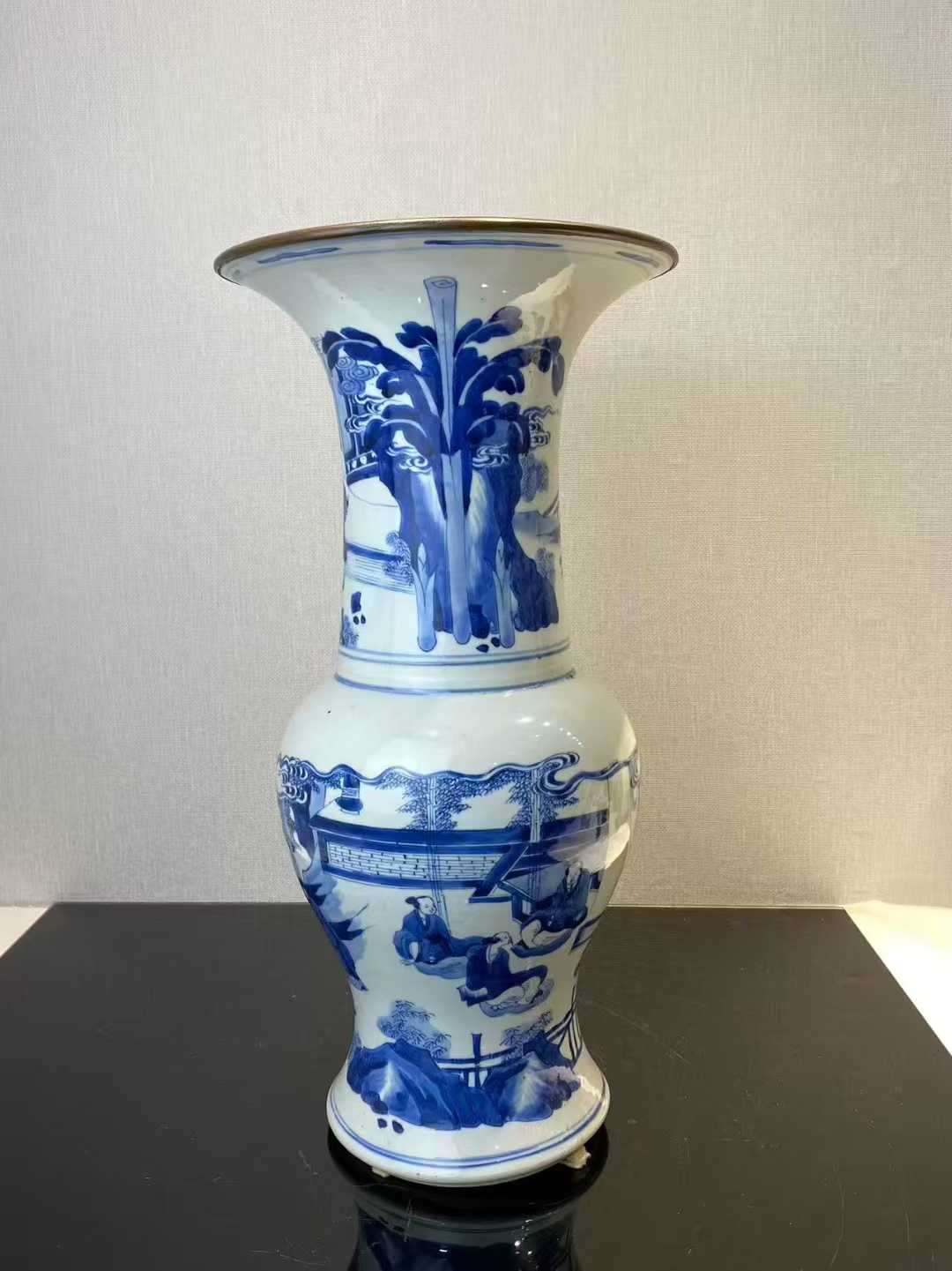 青花竹林七贤图凤尾尊