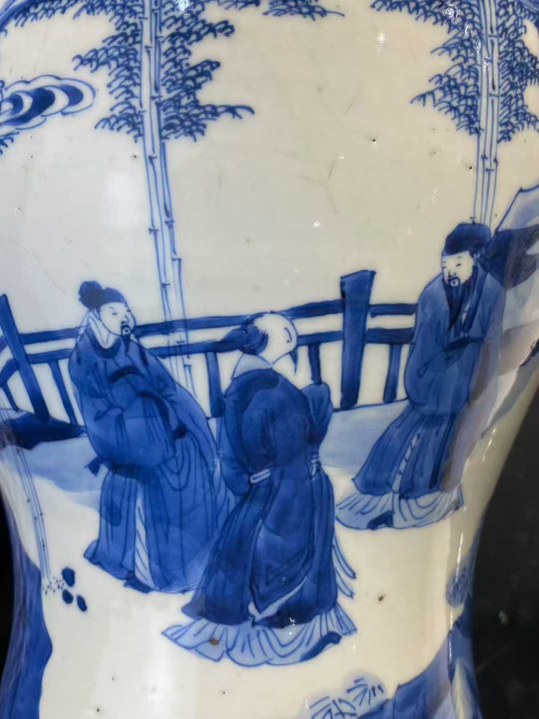 青花竹林七贤图凤尾尊