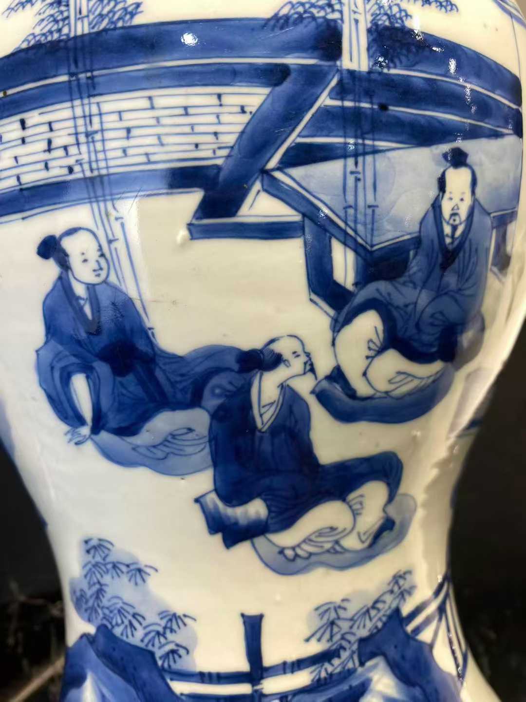 青花竹林七贤图凤尾尊