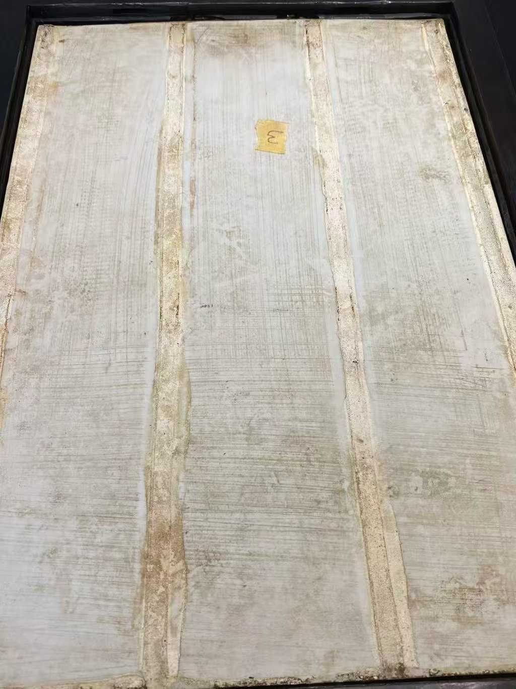 粉彩关羽周仓诗文瓷板 款：刘希任