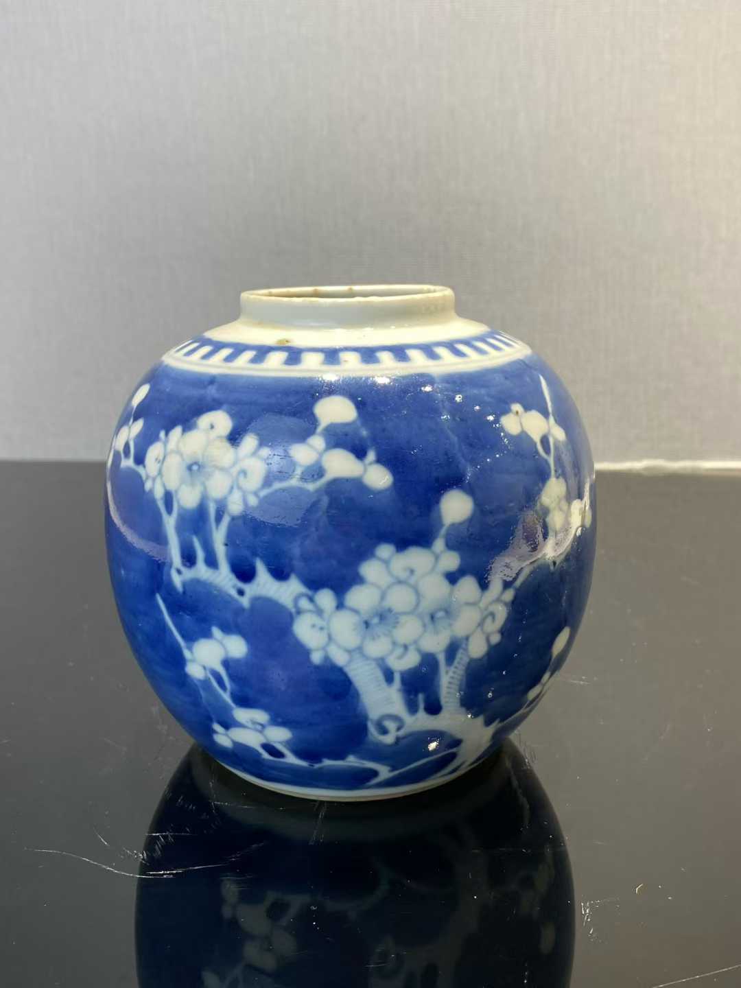 青花冰梅罐
