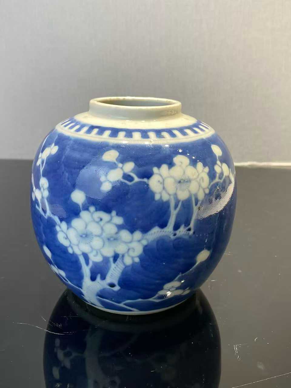 青花冰梅罐