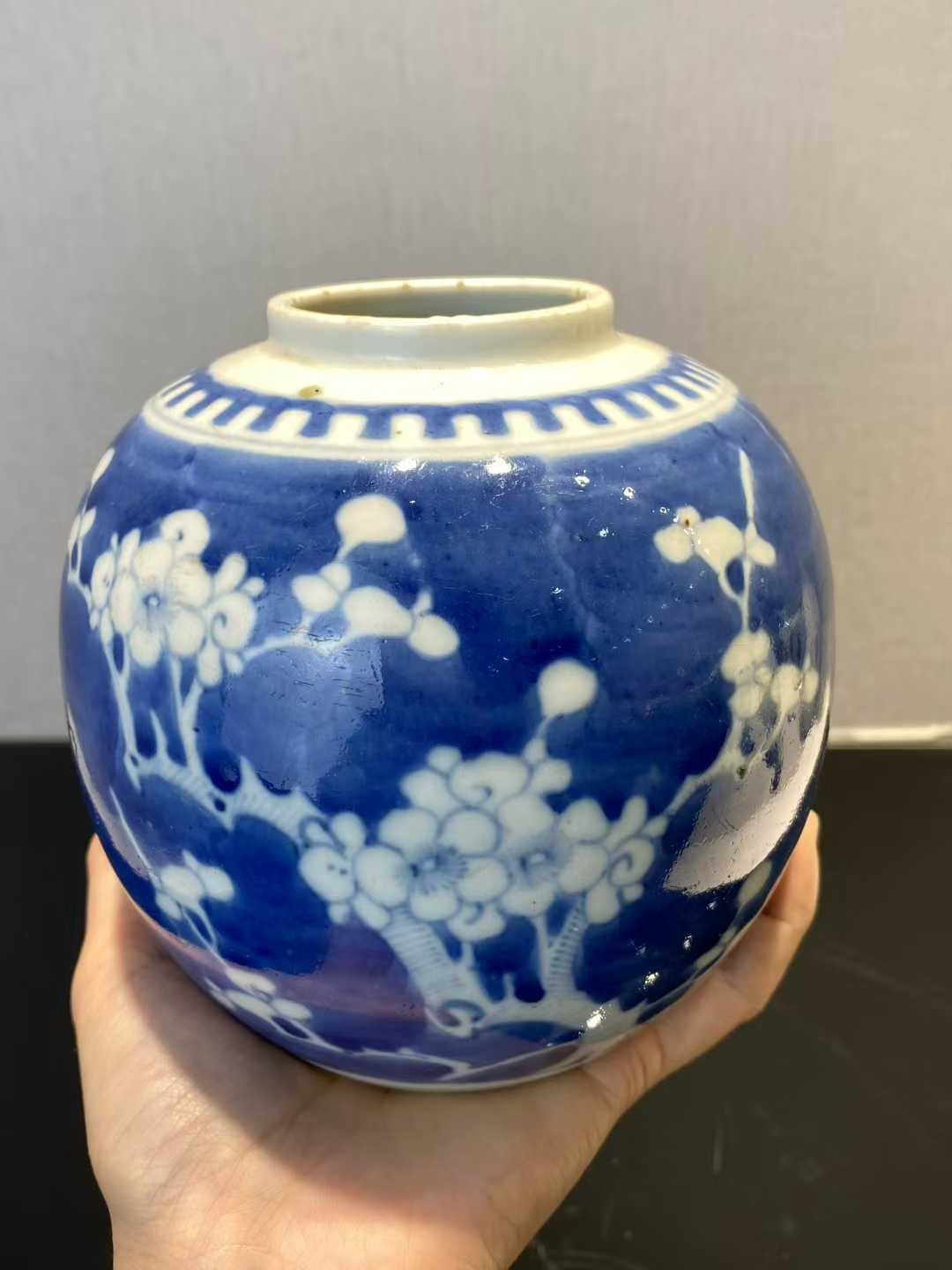 青花冰梅罐