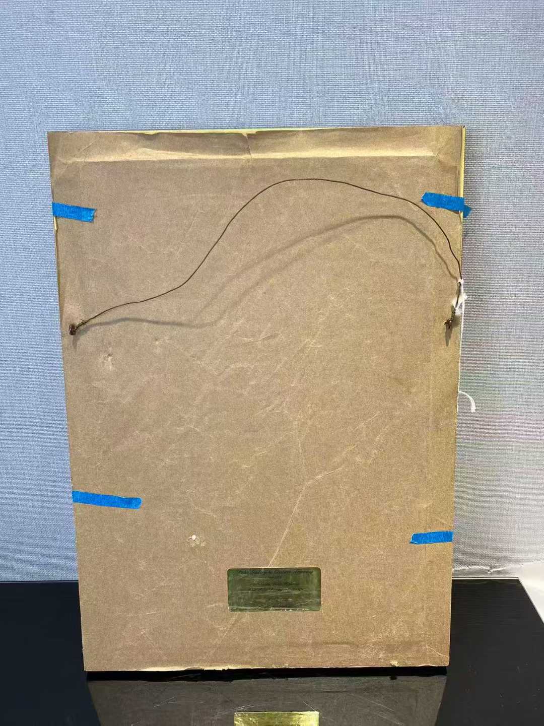 王少维 浅绛彩携琴访友诗文瓷板