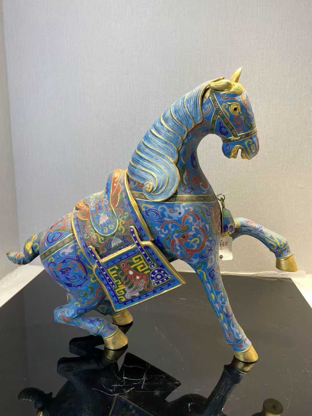 铜胎景泰蓝马立像