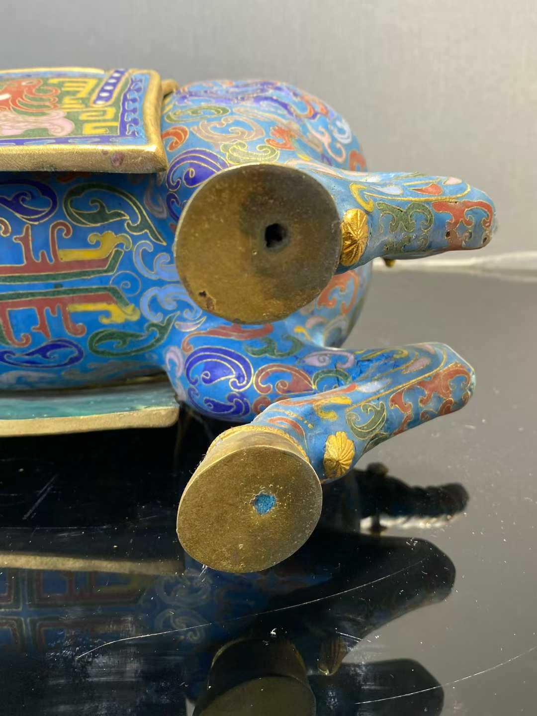 铜胎景泰蓝马立像