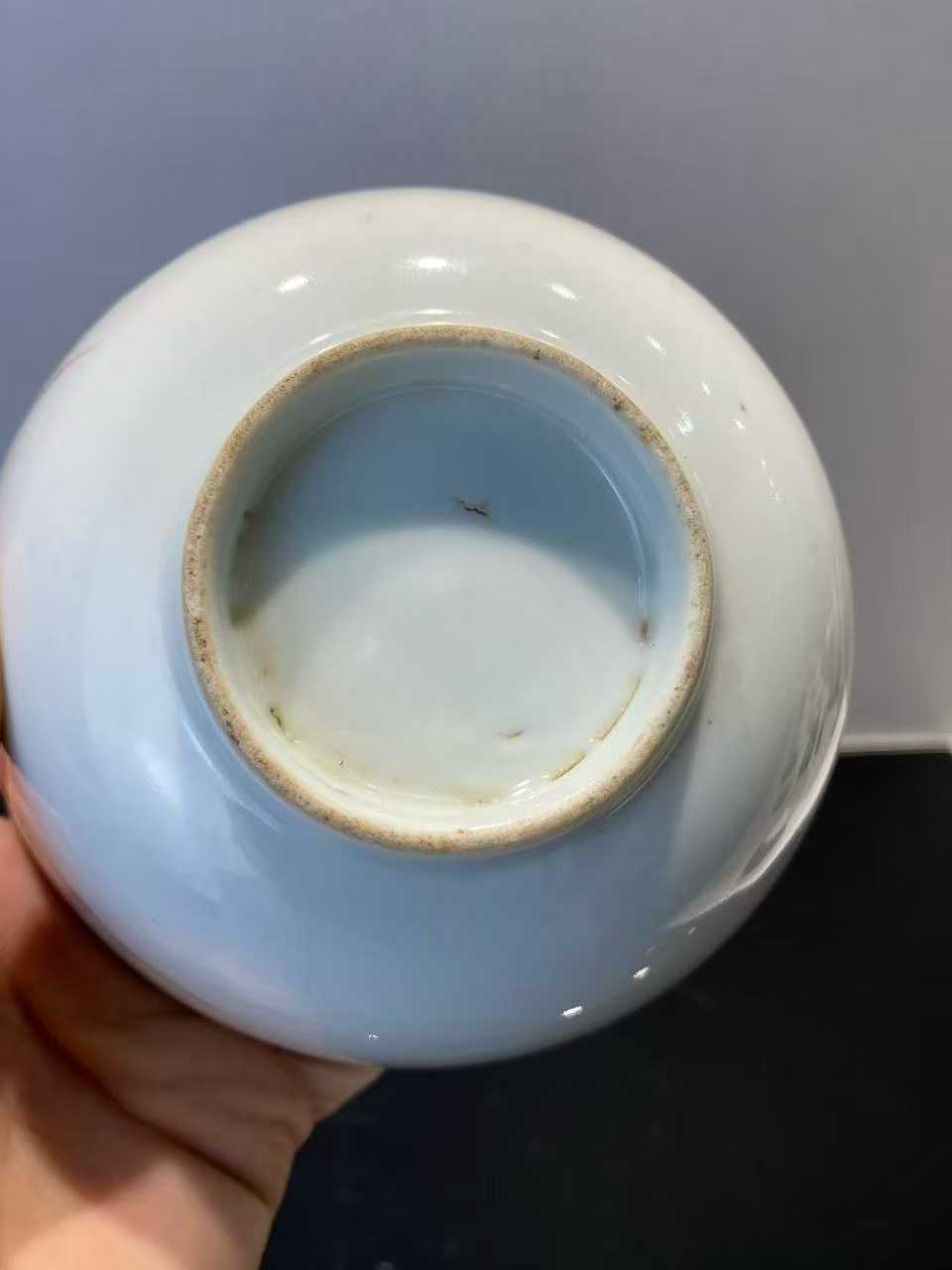 粉彩花鸟纹碗一对