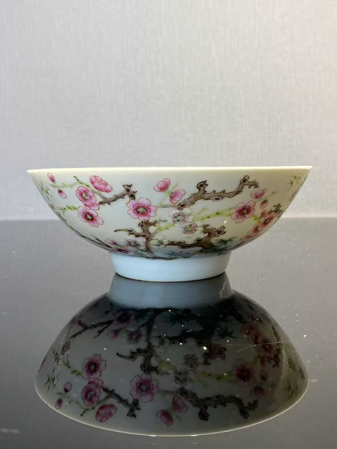 粉彩桃花纹碗 款:大清道光年制