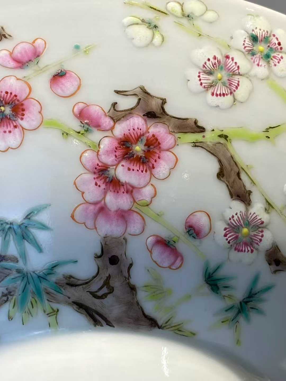 粉彩桃花纹碗 款:大清道光年制