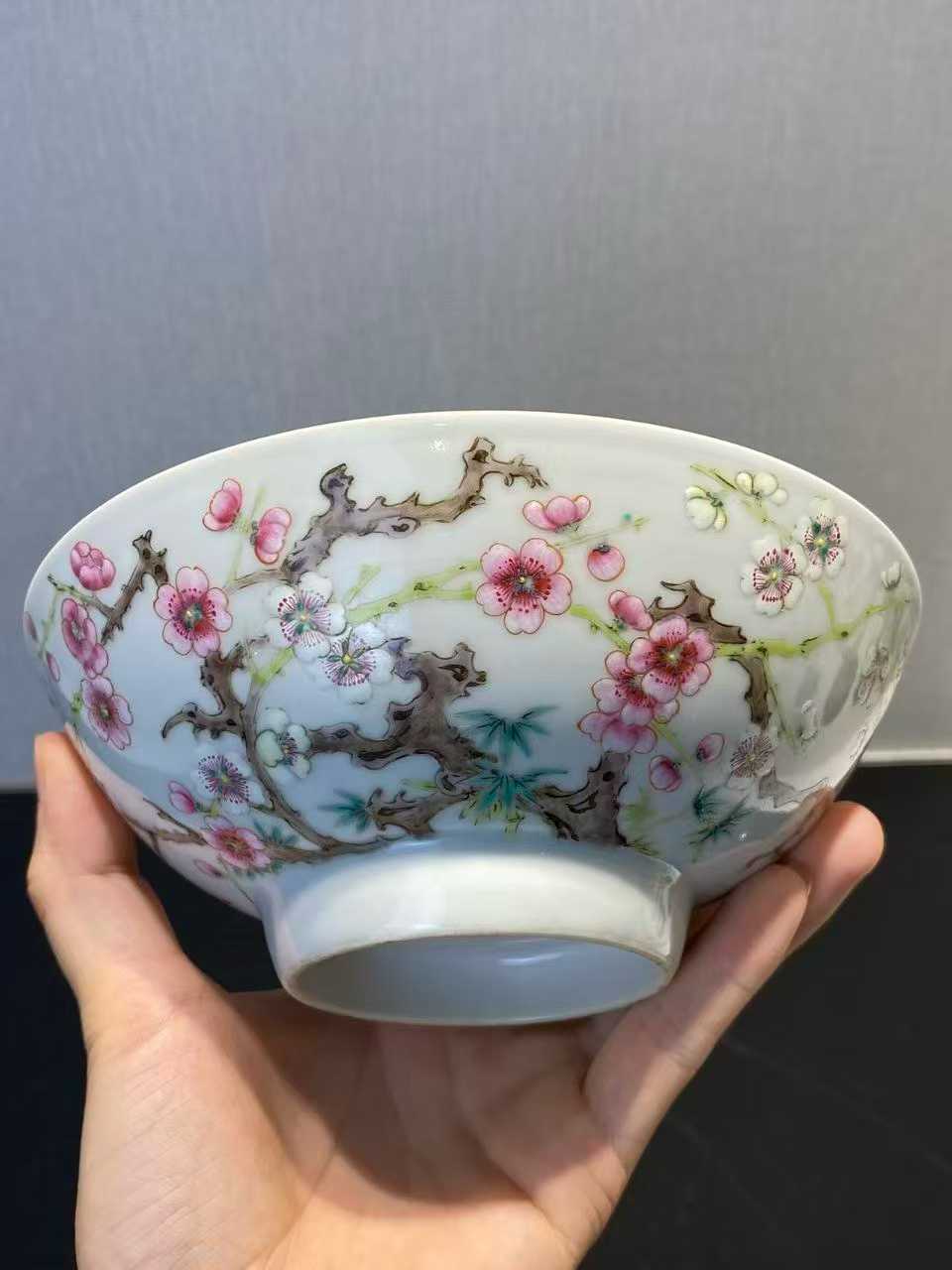 粉彩桃花纹碗 款:大清道光年制