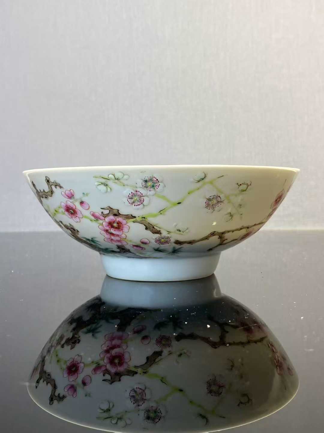 粉彩桃花纹碗 款:大清道光年制