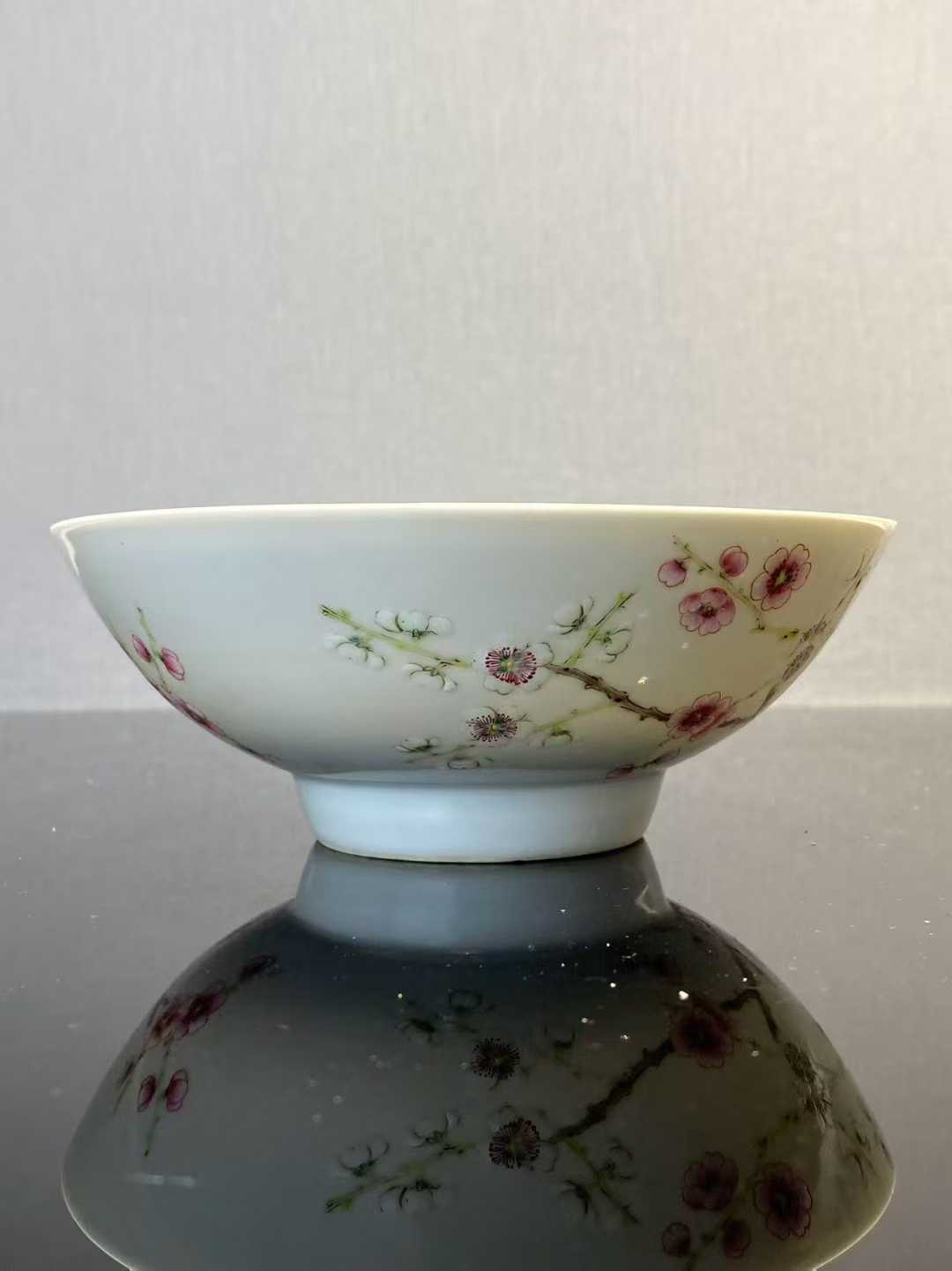 粉彩桃花纹碗 款:大清道光年制