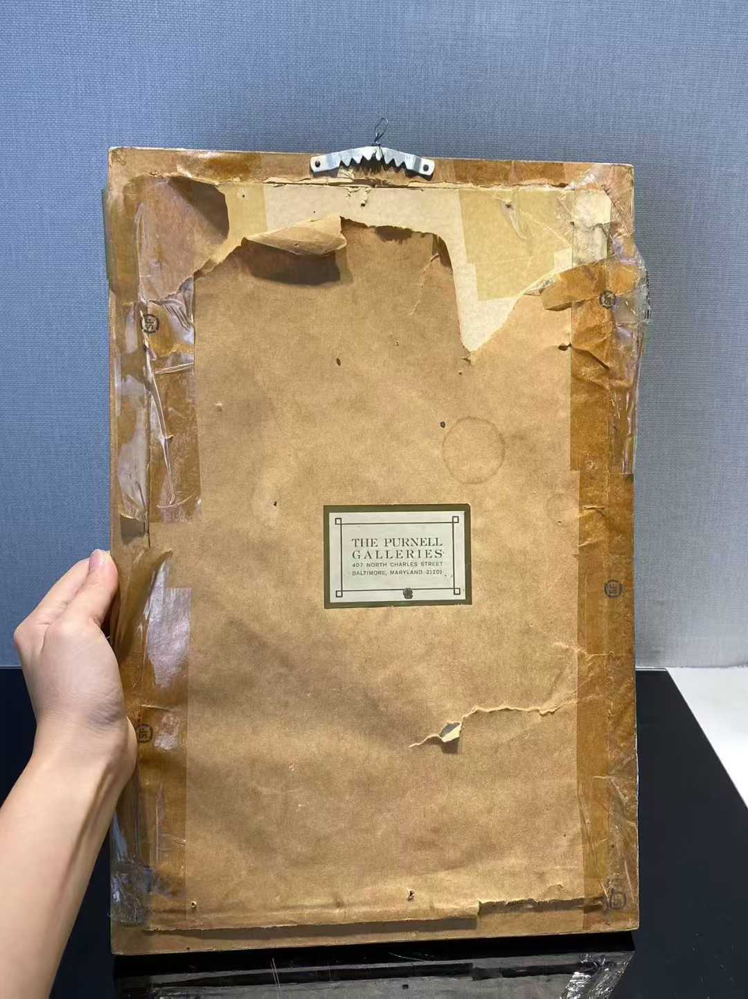 黄地粉彩童子戏尼勒瓷板