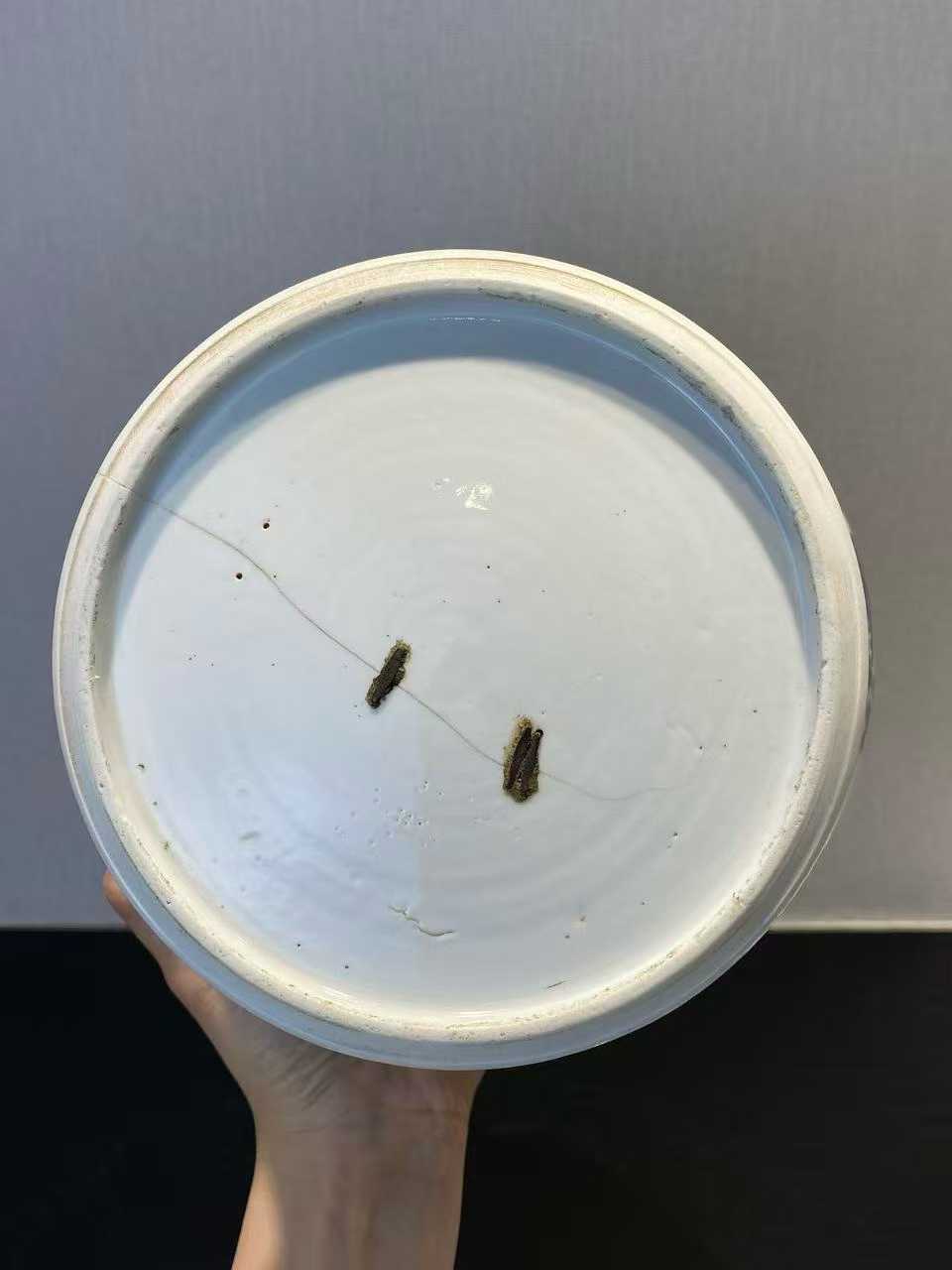 青花三多纹天字罐