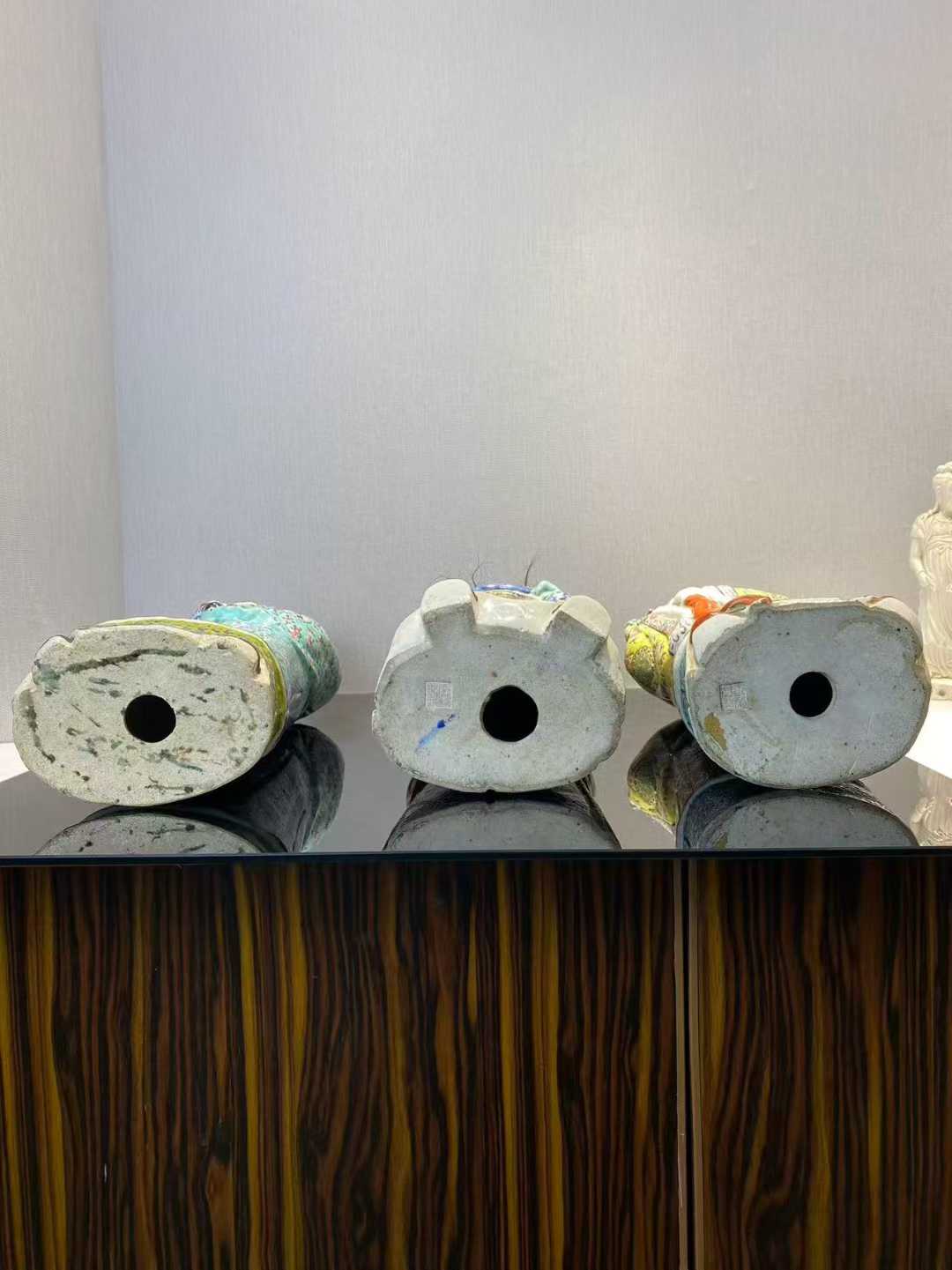 粉彩福禄寿三星塑像