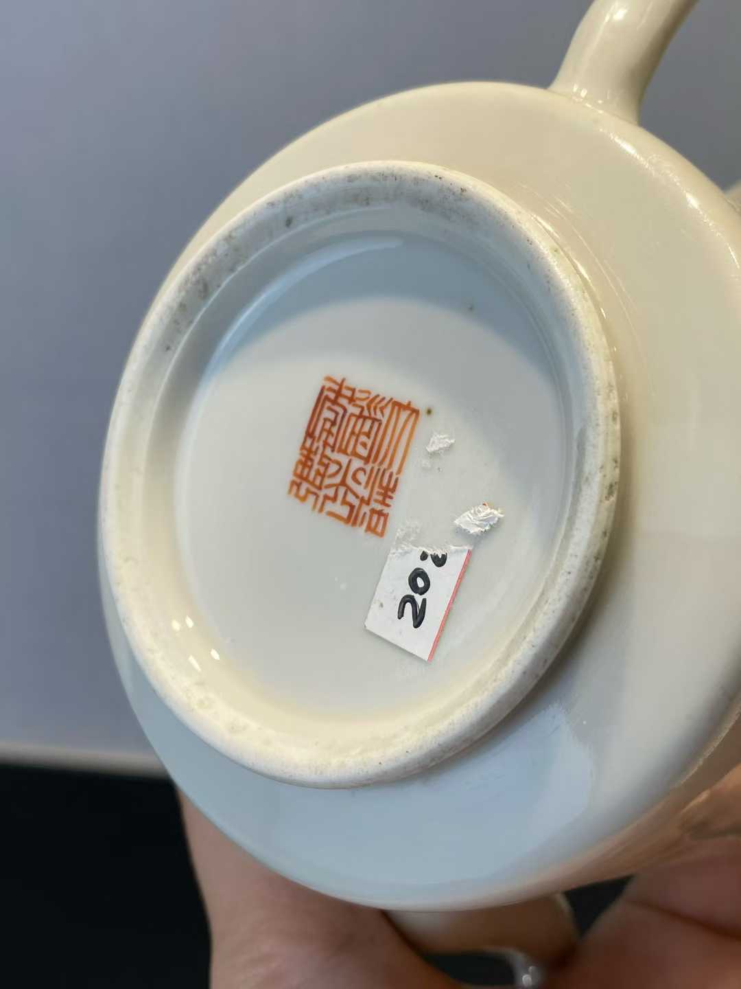 粉彩无双谱茶壶 款：大清道光年制