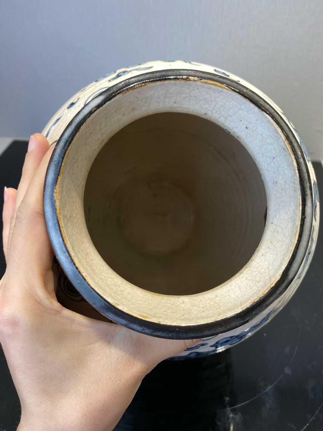 青花双凤纹罐 漳州窑