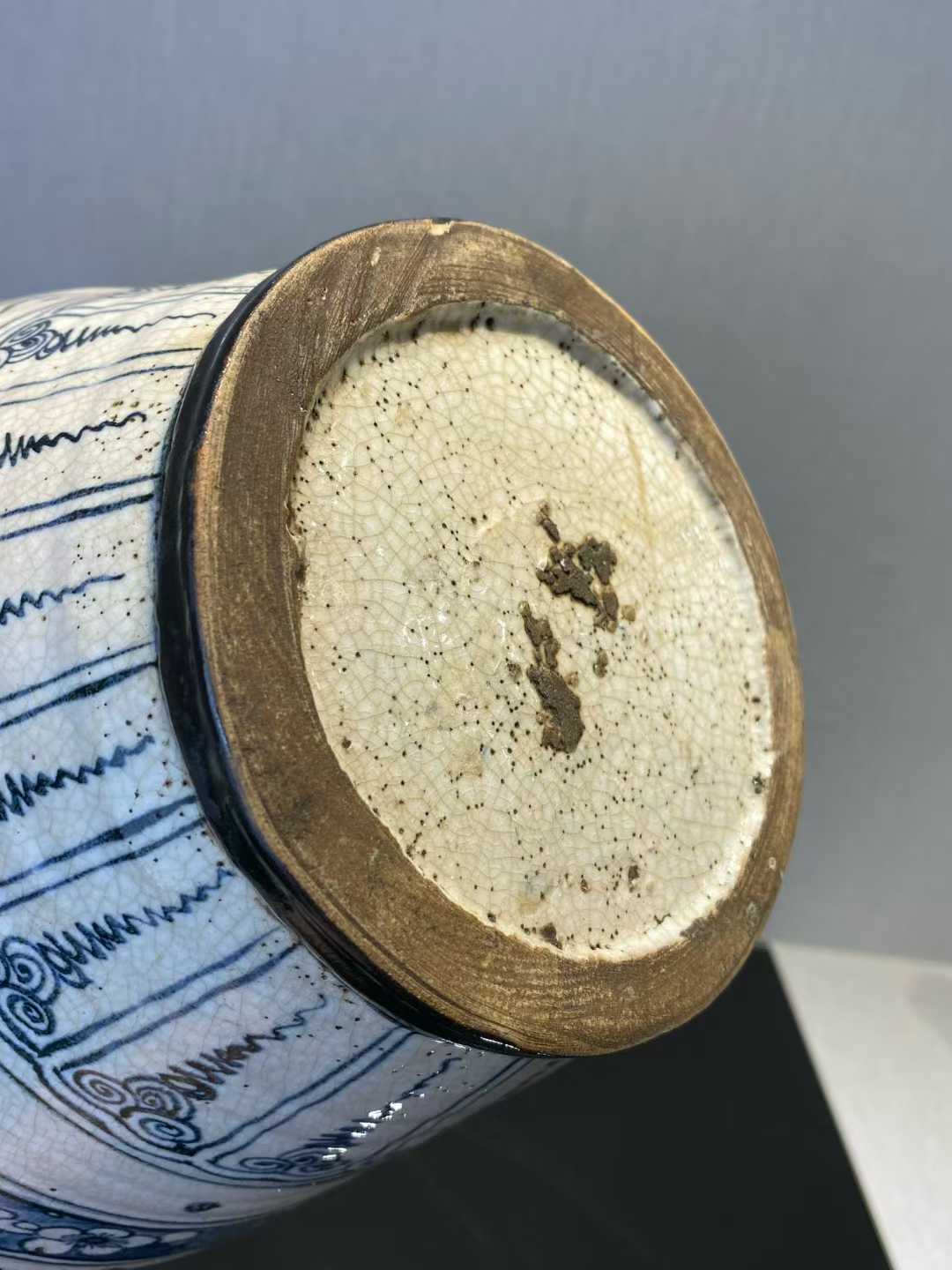 青花双凤纹罐 漳州窑