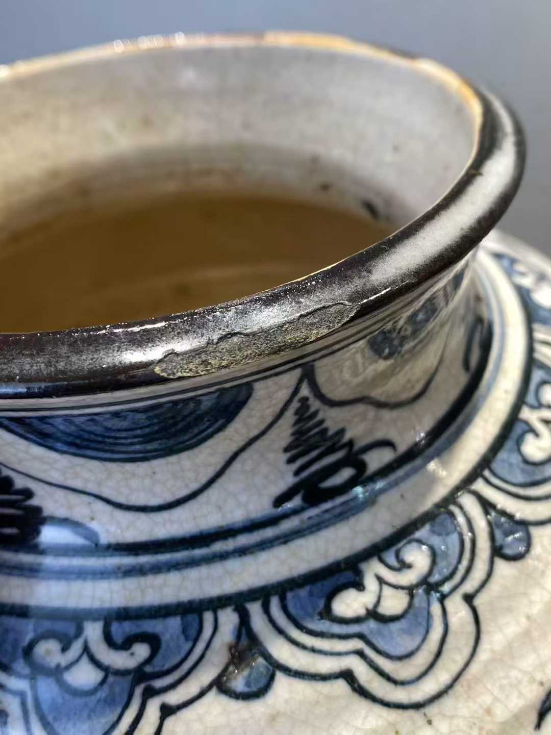 青花双凤纹罐 漳州窑