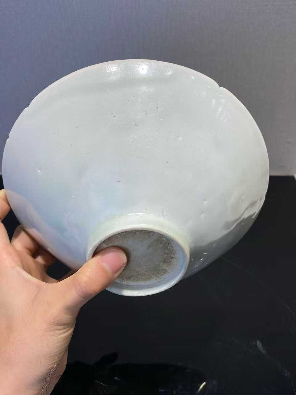 湖田窑花口斗笠碗