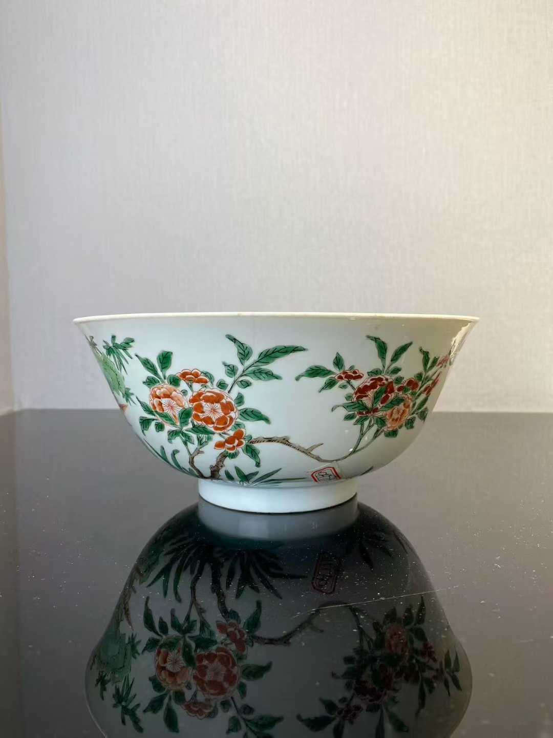 五彩五伦图大碗