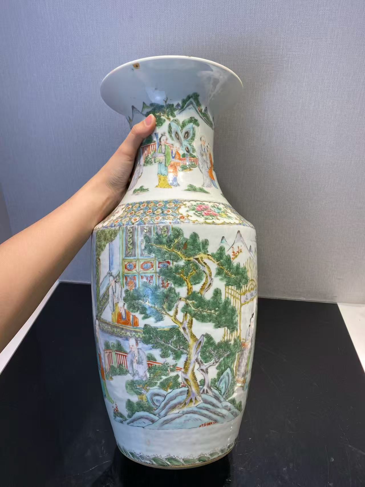 广彩人物故事杏林庄罗汉瓶