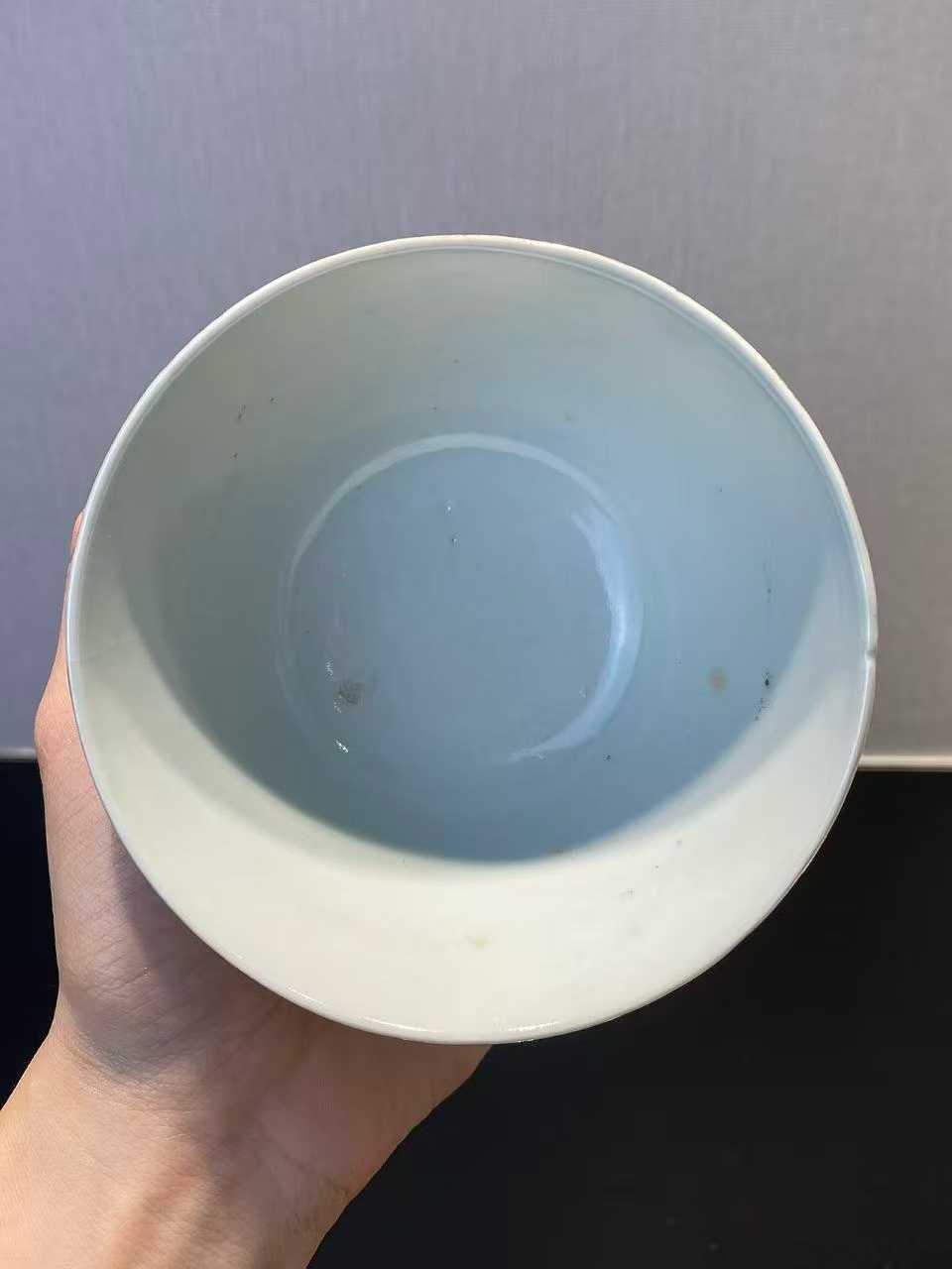 粉彩竹林七贤盖碗 款：同治年制