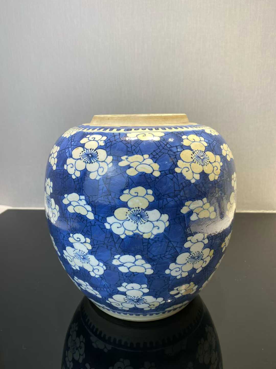 青花冰梅罐